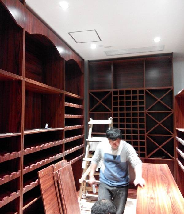 酒窖會所家具安裝現場